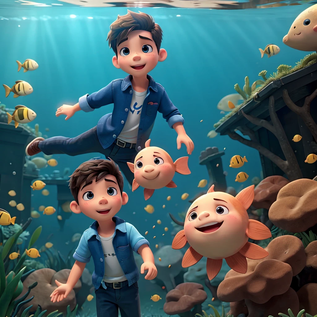 A boy under water kill