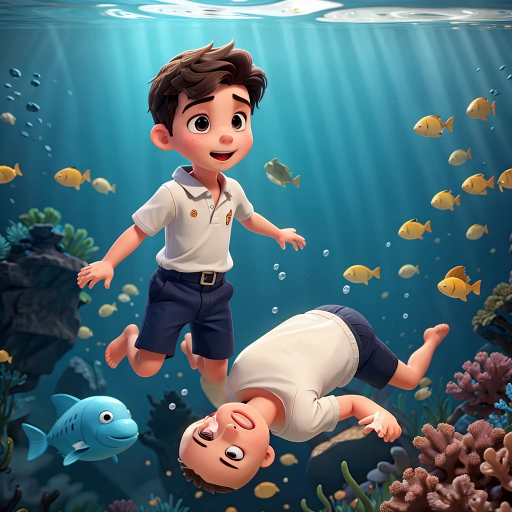A boy under water kill