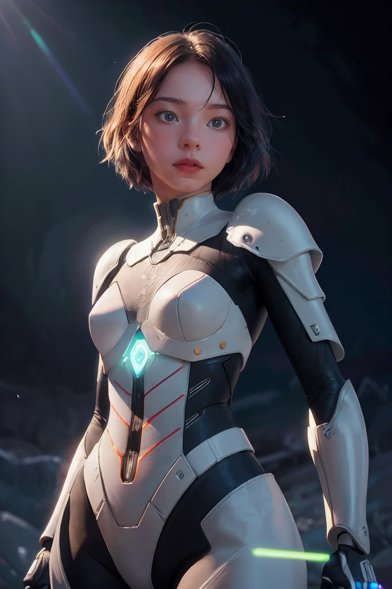 upper body,solo,[:(black background:1.5):90],Gradient background,1mechanical girl,(1kaijin:1.2),curvy,machine made joints,machanical limbs,blood vessels connected to tubes,mechanical vertebra attaching to back,mechanical cervial attaching to neck,lights on armor,mecha headglass,Luminous Arms,laser eyes,expressionless,glowing skin,dynamic angle,
colorful,outline,hdr,ray tracing,nvidia rtx,subsurface scattering,pbr texturing,post-processing,anisotropic filtering,depth of field,maximum clarity and sharpness,16k raw,luminescent particles,cinematic lighting,lens flare,dramatic_shadow,fantasy,chromatic aberration, intricate details,ultra high res,photorealistic,dramatic lighting,