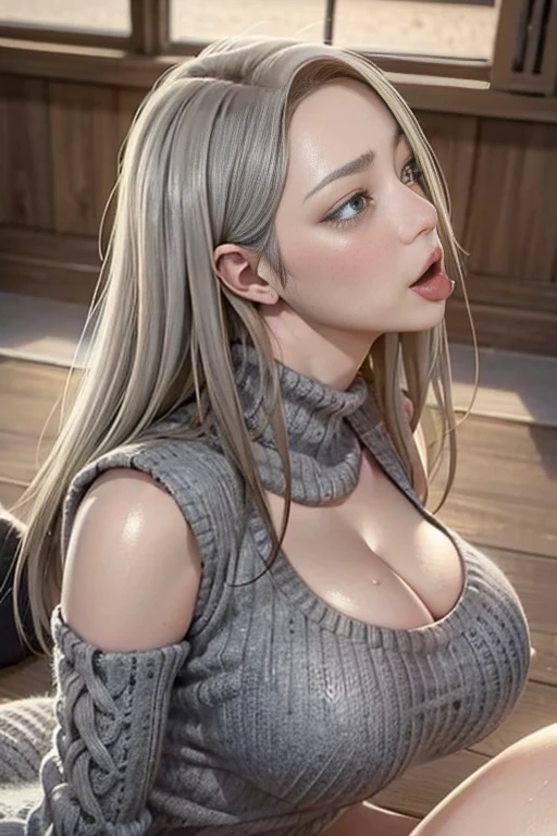 (8K, RAW Photos, Realistic:1.25), Tabletop, Highest quality, shape, Very detailed, Subtle details, High resolution, 8K壁紙, 完璧なダイナミックな構shape, 細かくてBeautiful Eyes, Natural Lip, (Sexy gray knitted dress:1.3), (((Huge breasts :1.2, Saggy breasts:1.1))), Cleavage, Perfect glowing skin, Perfect Skin, (((Shiny white skin))), Moist lips, Innocent big eyes, Beautiful Eyes, walk, 、Dimly lit road、Field、全身shape、Park during the day、(((Big Breasts)))、2girls kiss、tongue out.long tongue.supright straddle.vaginale,sex hug.from side.lesbian sex. 2girls sex.kiss.2girls kiss、tongue　kiss..tongue to tongue