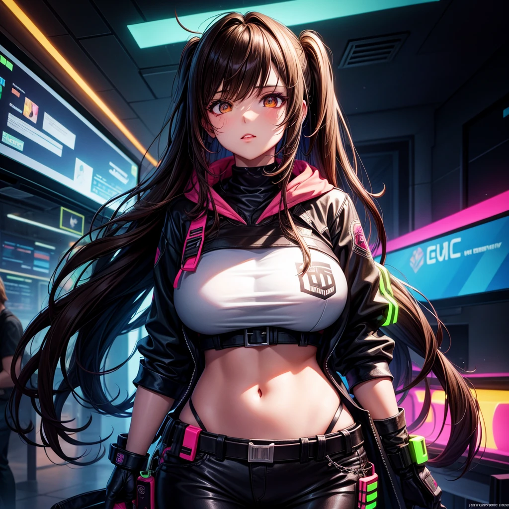 1girl, retro gamer, 80s film style, bratty girl, gamer fashion.