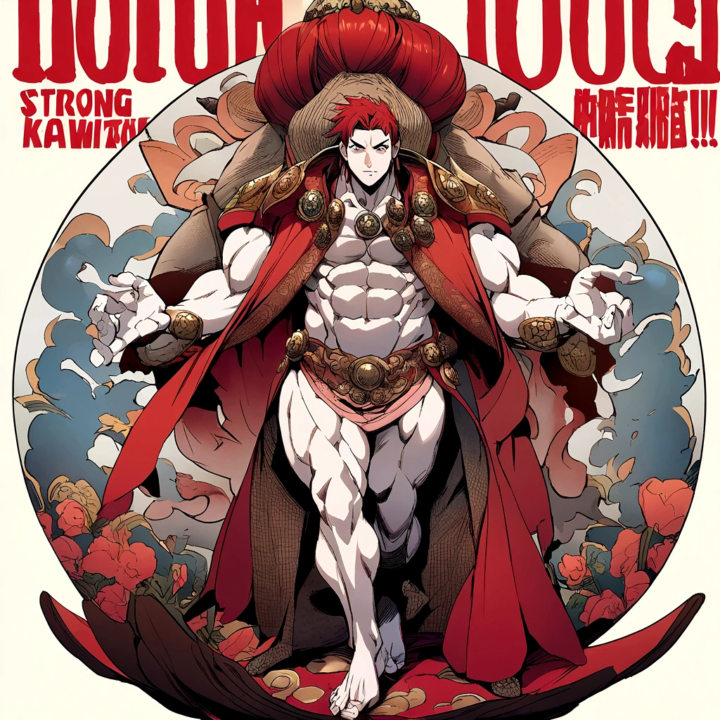 Magazine cover. solo, 1boy, perfect anatomy,devil, ground view, wrinkles skin, high shoot, down view, perfect proportion, huge horn, sharp teeth, tusk, sharp eyes, big eyes, angry, red eyes, horn, devil tail, mad, perfect fingers, big hand, fingers. Huge Muscular Old man with short hair, shoes ,(white shorts), view from side, pectoral, thick arms, huge pectoral, wide pectoral, white hair, white beards, simple background, masterpiece, semirealistic:1.2, high detailed, 8k, high resolution, perfect center, full view. ((really big muscle, massive muscular, sixpack, thick arms, wide pectoral, super huge muscle, hyper muscular, over sized muscle, huge arms, big arms, huge pectoral))