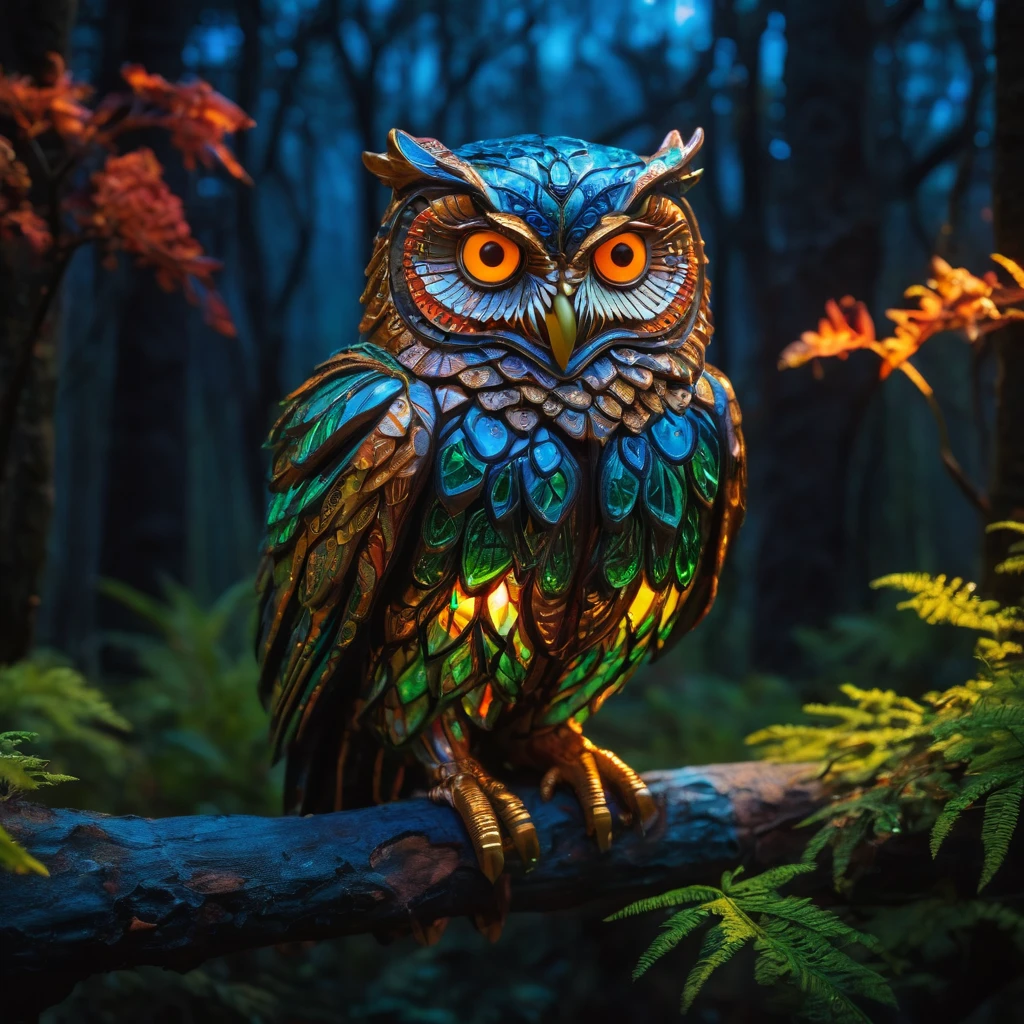 フクロウ、owl
,(best quality,4k,8k,highres,masterpiece:1.2),ultra-detailed,(realistic,photorealistic,photo-realistic:1.37),HDR,UHD,studio lighting,ultra-fine painting,sharp focus,physically-based rendering,extreme detail description,professional,vivid colors,bokeh,creepy,zentangle lines,origami,3D crunch,bioluminescent,otherworldly,enchanted,glowing eyes,dark and mysterious atmosphere,unique and intricate patterns,fantastical landscapes,star-filled sky,unexplored terrain,endless possibilities,playful and mischievous demeanors,undiscovered species,hidden secrets,extraterrestrial magic,unparalleled beauty,colorful and vibrant palette,mesmerizing dance of lights and shadows,unconventional and captivating art style,whimsical and surreal elements,extraordinary creatures with multiple limbs and appendages,breath-taking and awe-inspiring sights,spectacular and grandiose landscapes filled with extraordinary flora and fauna,astonishing and mind-bending perspectives,immersive and cinematic experience,revakutation of the boundaries of imagination.