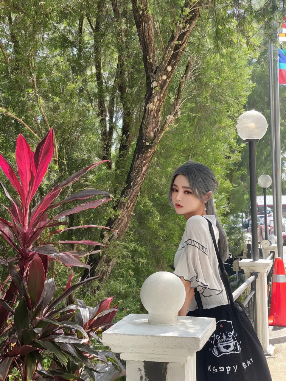 (Masseter muscle part:1.3)、(8K、Photoreal、RAW photo、highest quality: 1.4)、(1 girl)、beautiful face、(lifelike face)、(gray hair:1.5)、(medium hair)、beautiful hairstyle、（can&#39;I can&#39;t see in one eye because of my bangs.：1.5）、realistic eyes、beautiful details、（real looking skin）、beautiful skin、（black sweater）、absurd、attractive、embarrassing、超A high resolution、surreal、high detail、golden ratio