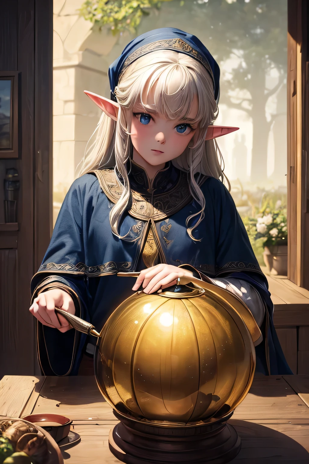 ((best qualityer)), ((work of art)), (detailded), 8K, 4K, hight contrast, work of art, 1 elf similar to the work of JRR Tolkien