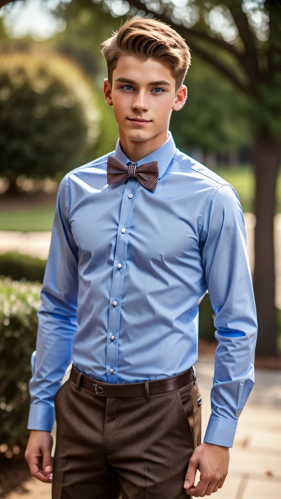 19 year old male wearing bow tie and lomg sleveed button up
4K HIGH REZ
Physical Description: Brown colored hair and skinny build. 5"5 and 150 LB. Blue eyes.
.