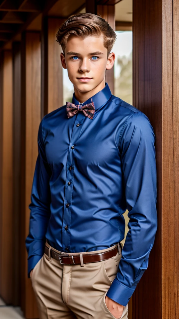 19 year old male wearing bow tie and lomg sleveed button up
4K HIGH REZ
Physical Description: Brown colored hair and skinny build. 5"5 and 150 LB. Blue eyes.
.