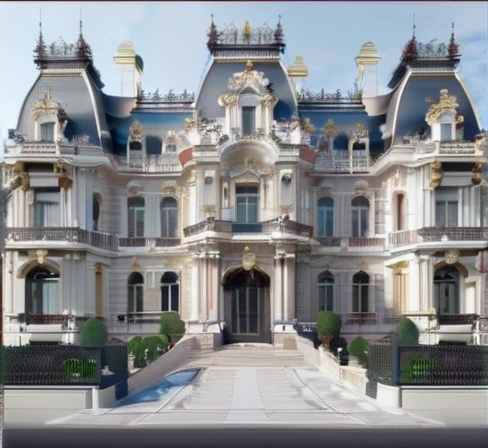 Royal palace build in the rococo style
