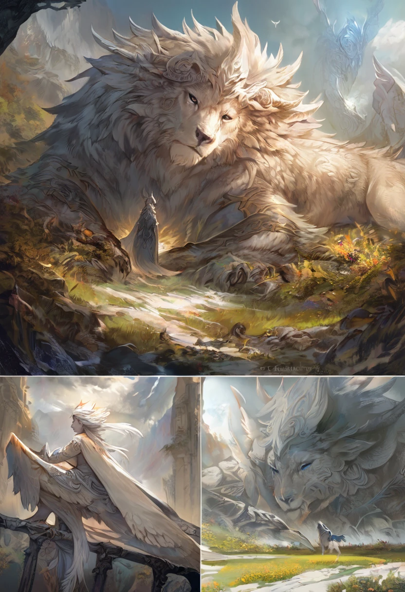 ((masterpiece)), (Extremely detailed), (best quality), Detailed background, (Final Fantasy Style), (Concept Art, Role List),absurd(Very detailed and beautiful face and eyes)Perfect anatomical structure(Angelic handsome boy, Beast field, child)(Furry personification),