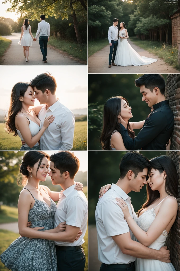 Series of images with couples
