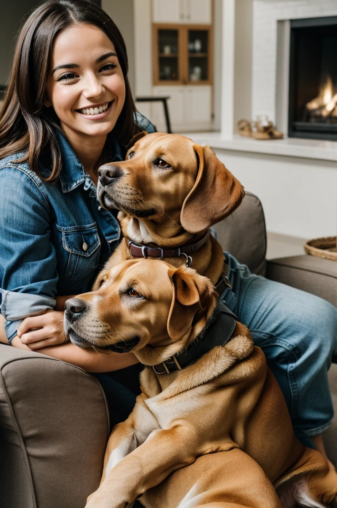 Max a dog who is happy with his human family