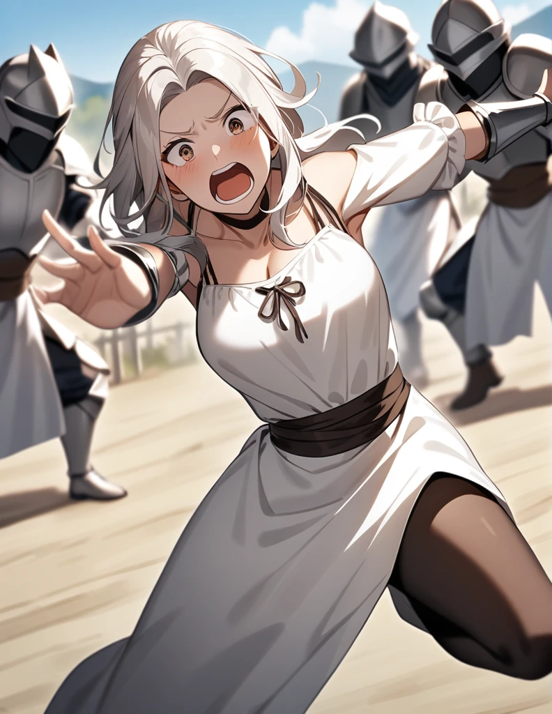 Anime. 1Girl. Cutie. Slave. Dirty tunic. Torn tunic. Slave collar. Shackles. Barefoot. Cold. Runny nose. Nasal mucus. Snot flows from the nose. Sneeze. Sneezing. Strong, desperate desire to sneeze. She sneezed. Snot flowed from the nose when sneezing. Handkerchief. Cover your nose with your hand. Blows his nose. Urinary incontinence. Urination. Urine. Strong urge to pee. She pees on the floor. She peed herself. Diarrhea. Defecation. Poop. Strong desire to poop. She pooped in her panties. She shit herself. Standing. Slave market. Sneezing ??????. ????????. ????. Full height. Whole body. A high resolution. Ultra resolution.