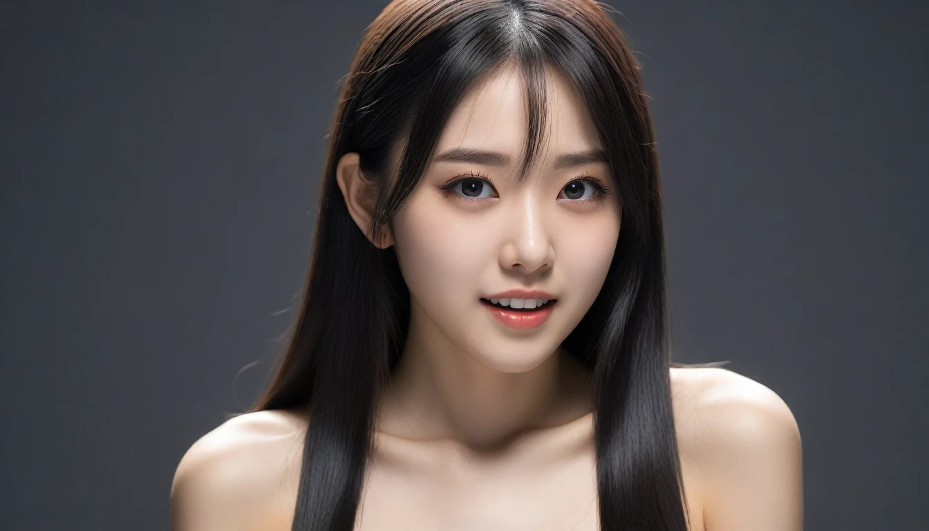 8K, Ultra-high resolution, Highest quality, masterpiece, Surreal, photograph, 1 Girl, (16 years old:1.3), pretty girl, Cute face, Beautiful eyes in every detail, 細かくdetailedに,masterpiece,, One Girl:1.2, Japan Female Announcer, hell,Encounter with a monster,Scream,despair,Scary,Dystopia,Black Hair,Long Straight Hair,Looking at the audience、beauty,Long neck、Laugh a little、Please close your mouth and laugh、(((Ideal body type))),A-cup small breasts :2,、Portraiture:2、Perfect Anatomy、鮮明なdetailed、detailed、Surreal、Light and shadow,Strong light