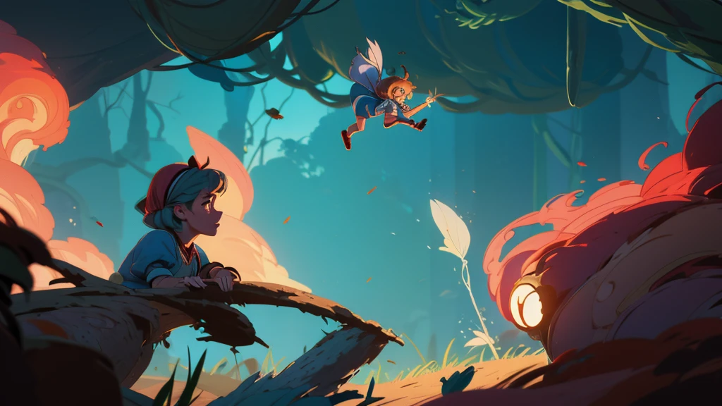 make an illustration of Alice from the movie "Alice in Wonderland" falling down the rabbit hole