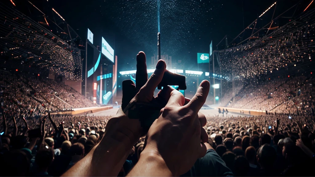 Music Visualiser Background, 2 hands holding,