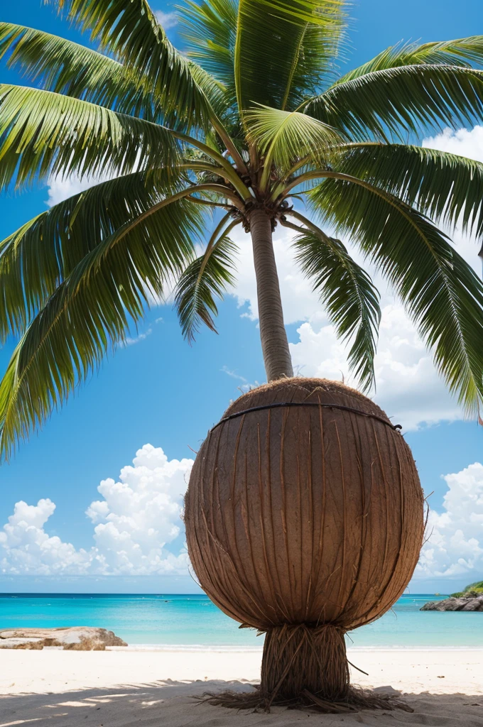 Create coconut tree design style in fun