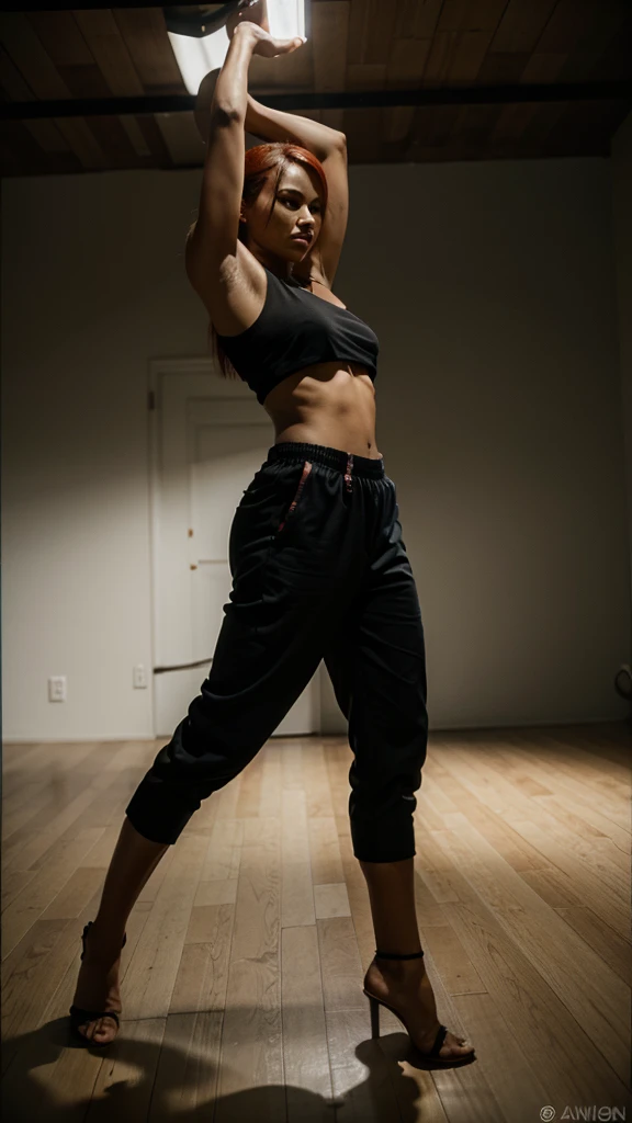 Vanessa kof, view from the front, full body view, Luta boxe poses