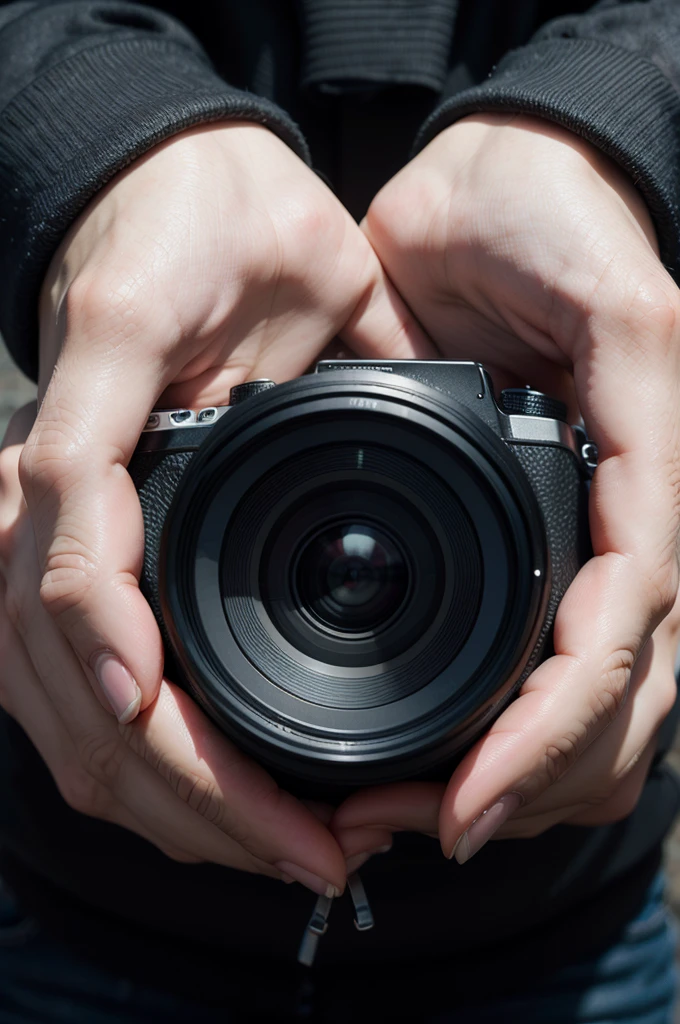 CREATE A HUMAN HEART WITH A PHOTOGRAPHY CAMERA (vector)
