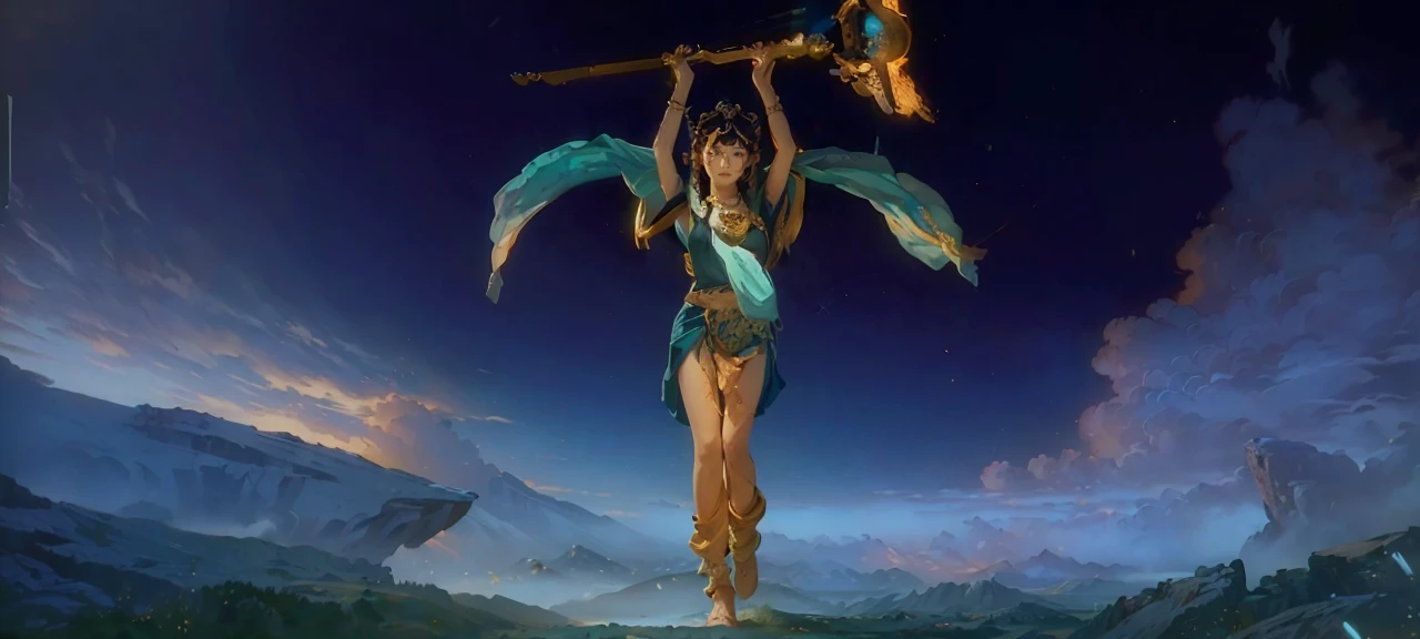 (RAW photo, best quality), (realistic, photo-realistic:1.3),best quality,highly detailed,masterpiece,ultra-detailed,illustration,1girl,upper_body,dynamic angle,world masterpiece theater,messy_long_hair,best quality,extremely detailed CG unity 8k wallpaper,ink,Amazing,cinematic lighting,lens_flare,,dunhuang_style