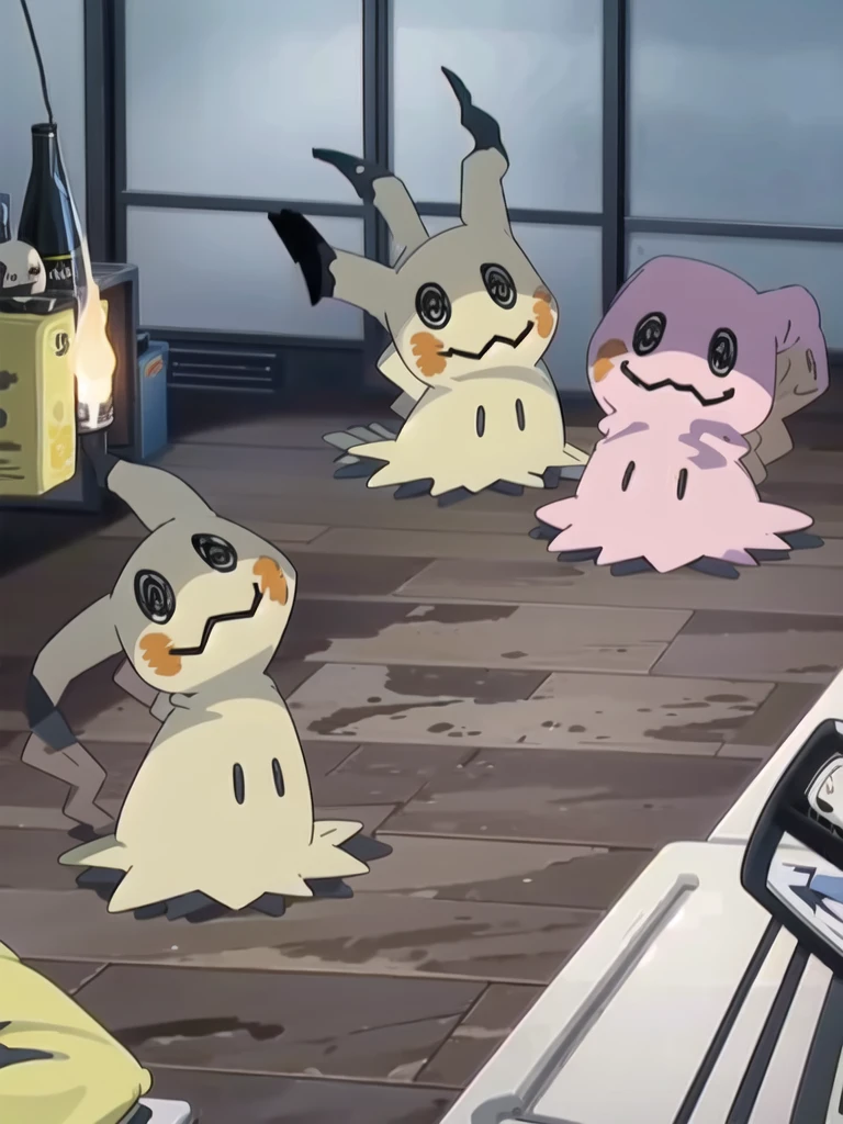 masterpiece,best quality,(Mimikyu_Pokemon),no humans,indoors,living room,