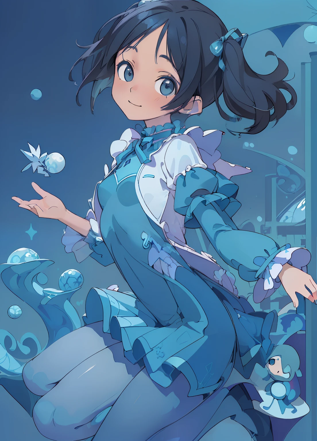 (masterpiece、Highest quality、Highest quality、Official Art、Beautiful and beautiful:1.2)、(One girl:1.3)Hatsune Miku、Twin tails,Beautiful breasts,(Trick Art:1.3), (Optical illusion), Wonder Painting, (Maurice Escher:1.2), (Maurice Escher), (Black Short Hair:1.3), (20-year-old woman), (Surreal), (Tabletop), (8 QHD), Beautiful woman, Laughter, (Wearing blue clothes:1.3), chest