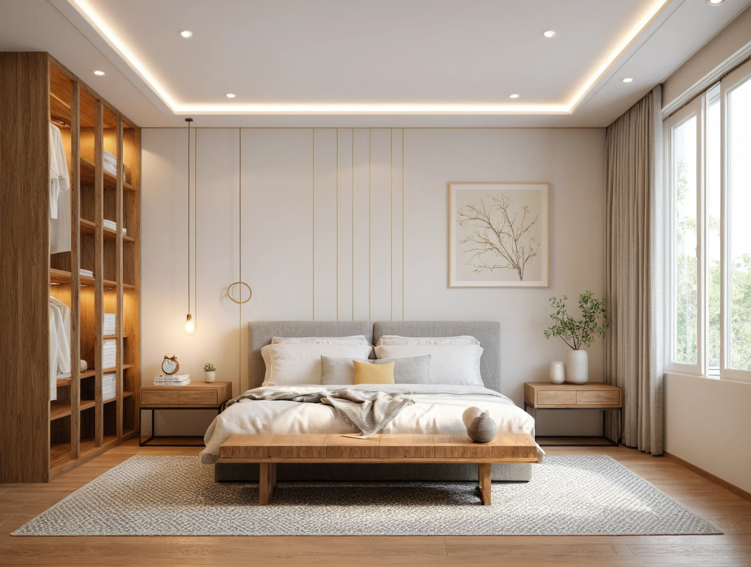 Interior Design, (INTERIOR DESIGN APARTMENT JAPANDI), (JAPANDI furniture design), (space that realistically describes the JAPANDI interior of a townhouse), (soft warm led light), (circle spotlight), (indoor), (neutral white tone color), (white wall), (An Cuong Wooden Furniture JAPANDI Style), (An Cuong wood with MDF surface glued with melamine coating), (architectural design visualization), (reflection), (focus on object), (material normal bump real reflection), (multi-level reflection), (chao vantage software visualization render),(((Best Quality))), ((Masterpiece)), ((best illustration)), ((best shadows)), (( Super Detail)), (Intricate lines), (Photorealism),(hyper detail), ((archdaily)), ((award winning design)), (dynamic light), ((spotlight)), (perfect light), ( shimering light), ((photorealistic)), ((intricate detail)), ((extreme detail)), ((crazy detail)), ((octane render)), ((trending on artstation)), ((High- fidelity)), ((Viwvid)), ((Crisp)), ((Bright)), ((Stunning)), ((Eye-catching)), ((High-quality)),((Sharp)), ((day sun environment)), ((Illuminating)), ((Flawless)), ((High-quality)),((Sharp edge render)), ((medium soft lighting)), ((photographic render)) , ((detailed archviz)), ((reality environment))