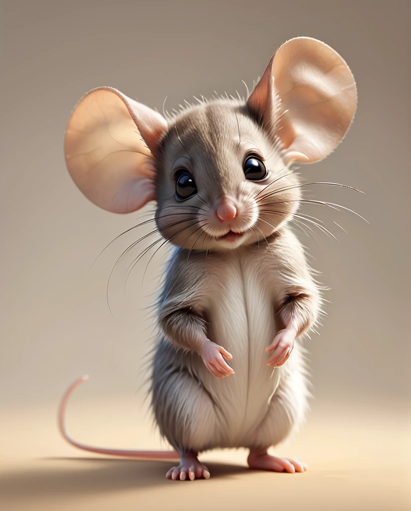 Image of baby mouse cute Full Body Shot Looking at this