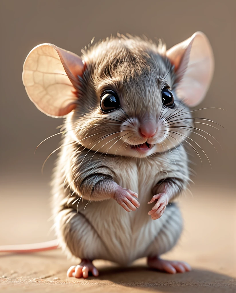Image of baby mouse cute Full Body Shot Looking at this