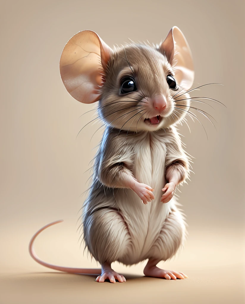 Image of baby mouse cute Full Body Shot Looking at this