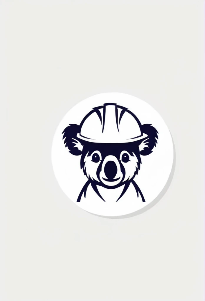 Building demolition site work construction company logo Demolition chisel Koala wearing a helmet doing demolition work A little cool design is pretty cool Chic and modern design The background is pure white