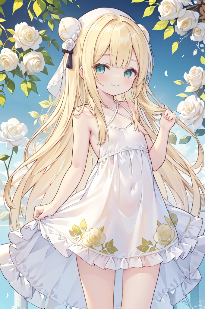 Open the dress ((Toddler girl)) ((5 years old))((naked)) Long blonde hair nsfw whole body White Rose Garden smile Lift up the dress I can see your crotch Transparent White Lady White Hat I can see your chest A thin, sheer lace dress((Hair Bun))(Very long hair))((Blunt bangs))((Bitch))((tsurime))((Big eyes))((Skinny body))((expensive))(Pale skin))((Yellow botanical print))