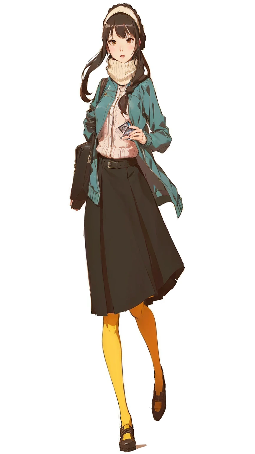 Wear skirts and jackets,anime girl with wallet, Maya Fei in Ace Attorney, anime full Body illustration, !!full Body portrait!!, professor clothes, Wearing long, flowing clothes, I will also draw the fan, anya from spy x, full Body illustration, full Body!, full Body!!, full_Body!!, 《Steins;Gate》Mayuri Shiina in