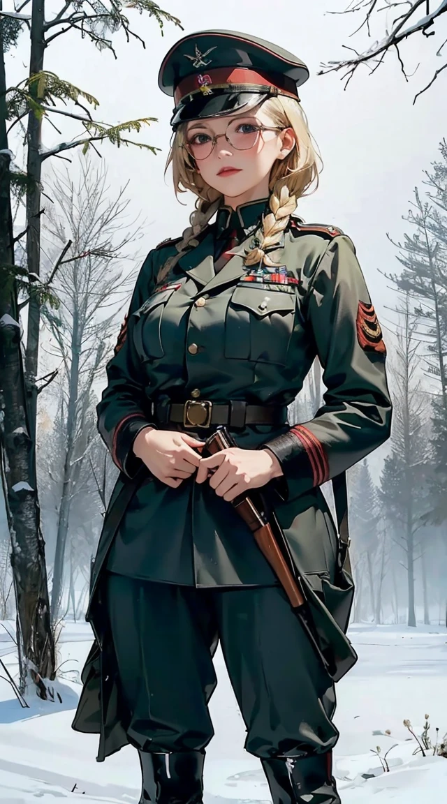 1female，41 years old，MILF，A MILF ，Married Woman， mature，plumw，extremely large bosom ，Pornographic exposure， solo，（Background with：stunning view，Birch forest，city ruins，There is a lot of war）Snow-white skin， She has short blonde hair，seen from the front， hair straight，（（（tmasterpiece），（Very detailed CG unity 8K wallpaper），best qualtiy，cinmatic lighting，detailed back ground，beatiful detailed eyes，Bright pupils，Redlip（Very fine and beautiful），（Beautiful and detailed eye description），ultra - detailed，tmasterpiece，）），facing at camera，A high resolution，ultra - detailed），revealing breasts，Bare genitals，  Bulge，legs are open，Raised sexy，Camel toes，Flushed complexion，American GI，frontage，military hat（Wearing：Dark green baseball jacket，Tactical belt，Black tights）hand gun 　sexly(((masterpiece))), (((best quality))), ((ultra-detailed)), (illustration), (detailed light), ((an extremely delicate and beautiful)), (beautiful detailed eyes), (sunlight), blush, shy, gigantic breasts, uzaki, outdoors, dynamic pose, naked overalls bare shoulders bigass bighip、FUCK　FUCKOFF　sexlyroupa modesta, remote shooting, detailed beautiful delicate face, Detailed beautiful delicate eyes, perfect facial proportions, High definition skin, thin skin, best four inch aspect ratio. With a thumb, a masterpiece, highy detailed, Realistic, (German World War II general uniform reference : 1.8), the highest facial resolution, , modestly dressed woman, fully dressed, ( mic, blackquality hair, black bangs straight, super thin braids, bangs straight, Red glasses, dark green eye, science fiction, Fighter aircraft, standing On the landing of a Fighter aircraft, the agency, a deeply intelligent personality, A calm expression, a respectful face, a war, a Fighter aircraft