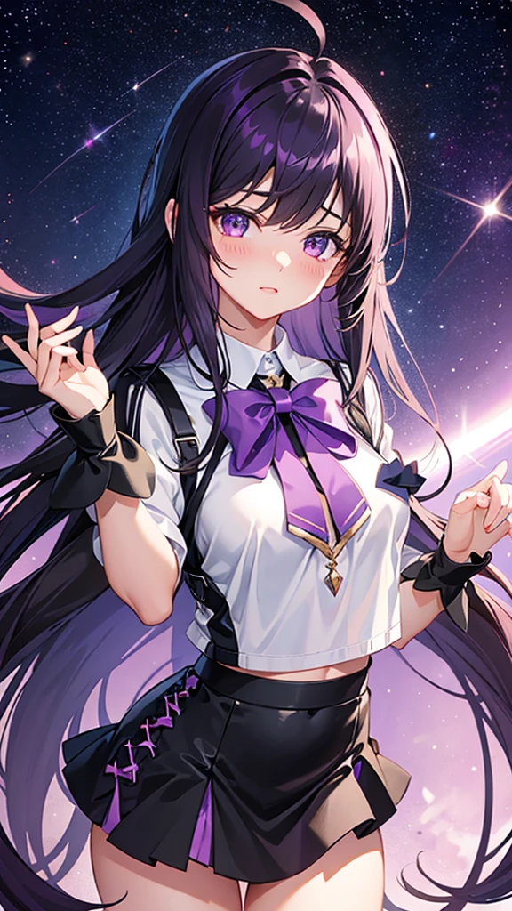 (masterpiece, Highest quality), ((One girl, (Mature Woman) Long Hair), (Star-shaped pupils, +_+, Symbol-shaped pupil, Sparkling eyes), (Cat ear, Open your mouth)), (View your viewers, A light smile, Off the shoulder), (Abstract, Multicolored background, Abstract background, chromatic aberration), vampire, There was blood on my face., Blood on clothes, Bat Wings