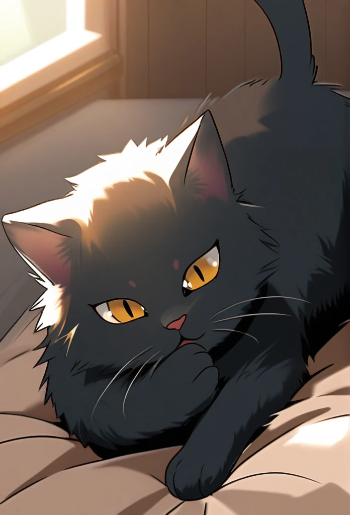 Cute cat boy,black cat ears,shy,meowing,cute,cat boy,black hair,black cat tail