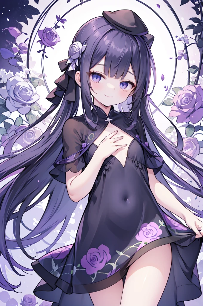 Open the dress ((Toddler girl)) (())((naked)) Lonck hair nsfw whole body Vibrant purple rose garden smile Lift up the dress I can see your crotch Transparent Black Lady Black Hat I can see your chest A small, sheer lace mini dress((Hair Bun))(Very long hair))((Blunt bangs))((Bitch))((tsurimeig eyes))((Skinny body))((expensive))(Pale skin))((Vibrant purple botanical print))blue sky