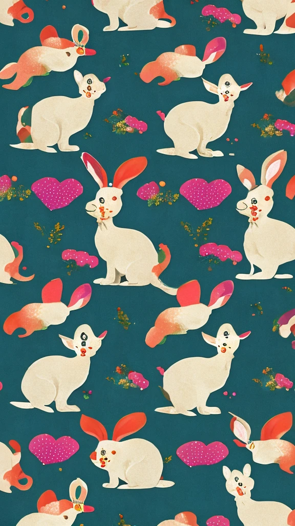 wallpaper,Rabbit,cute,pattern