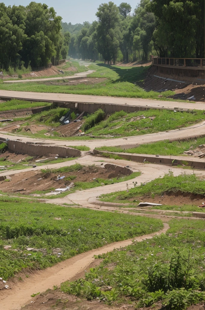 A land that was beautiful when rubbish arrived and began to invade the soil and the land began to become polluted