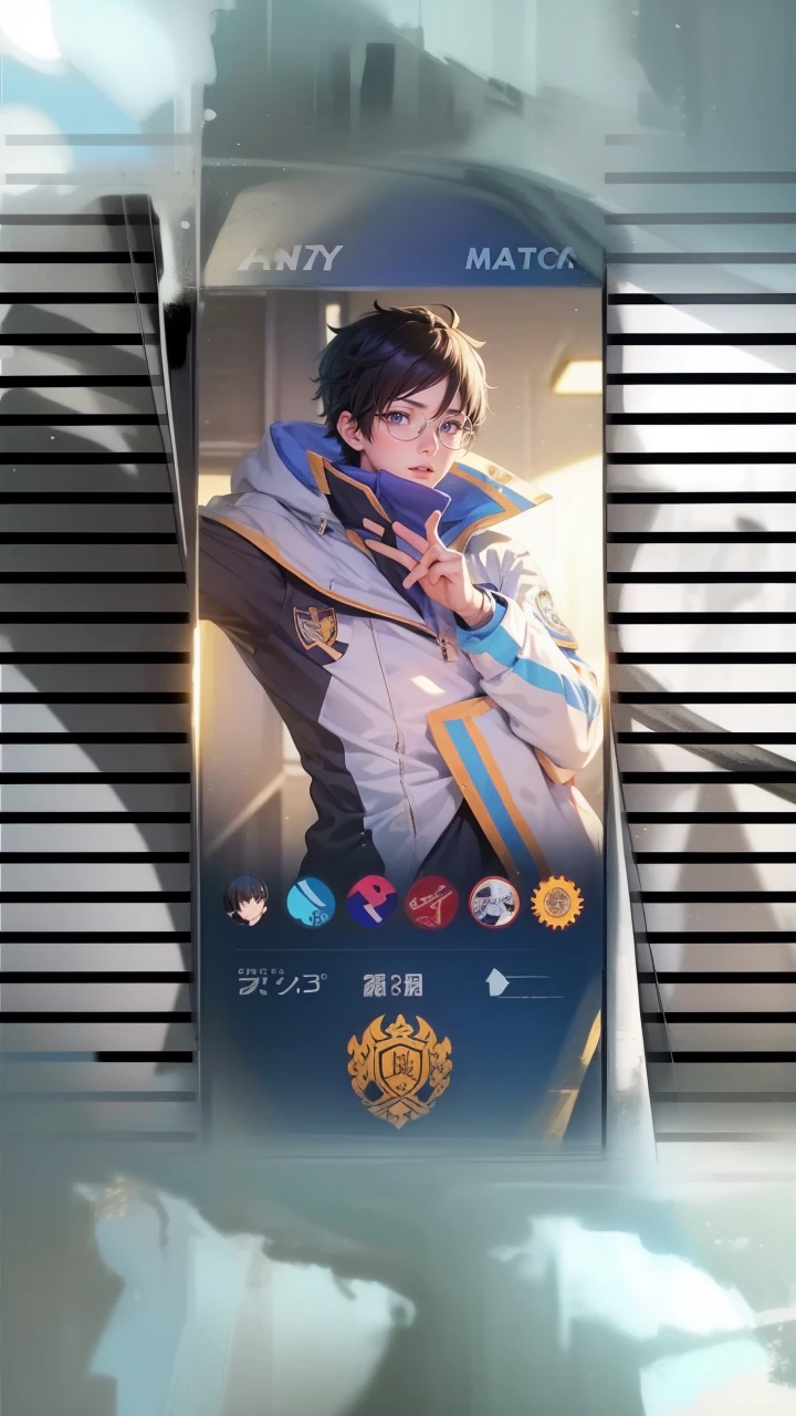 Ren Amamiya Persona,anime boy,soccer uniform, glasses