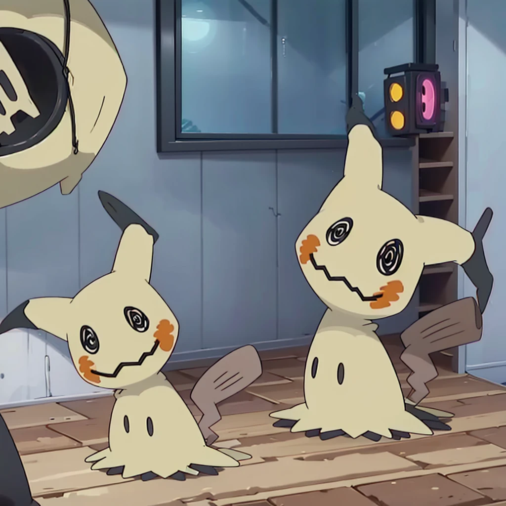 masterpiece,best quality,(Mimikyu_Pokemon),no humans,indoors,living room,