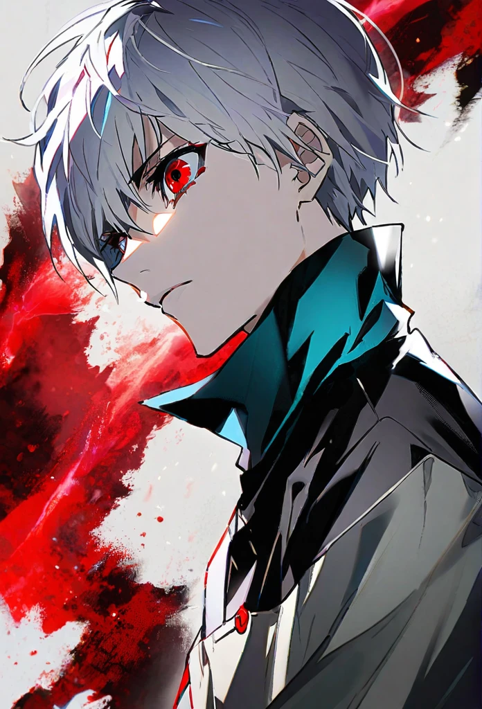```
ken kaneki, Tokyo Ghoul,Gray Hair, Black clothes, Half Ghoul, Serious expression, Red Eye, Kagune's Tentacles, Detailed face, high quality、boost mood、A feeling of coldnesasterpiece、fighting spirit、nice、Sharp eyes、Wave Attack
```