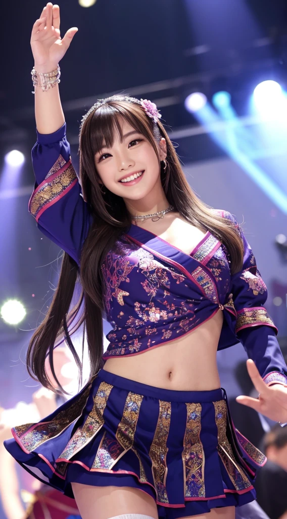 Idol smile Japanese Long Hair charm dance boost mood Raise your hand