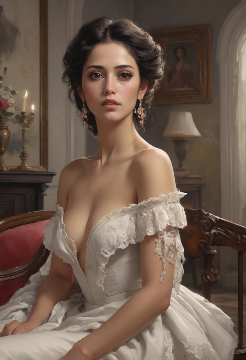 Inspired by eva gonzales. best quality, masterpiece, Ultra high detail, 8k