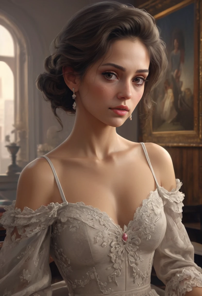 Inspired by eva gonzales. best quality, masterpiece, Ultra high detail, 8k