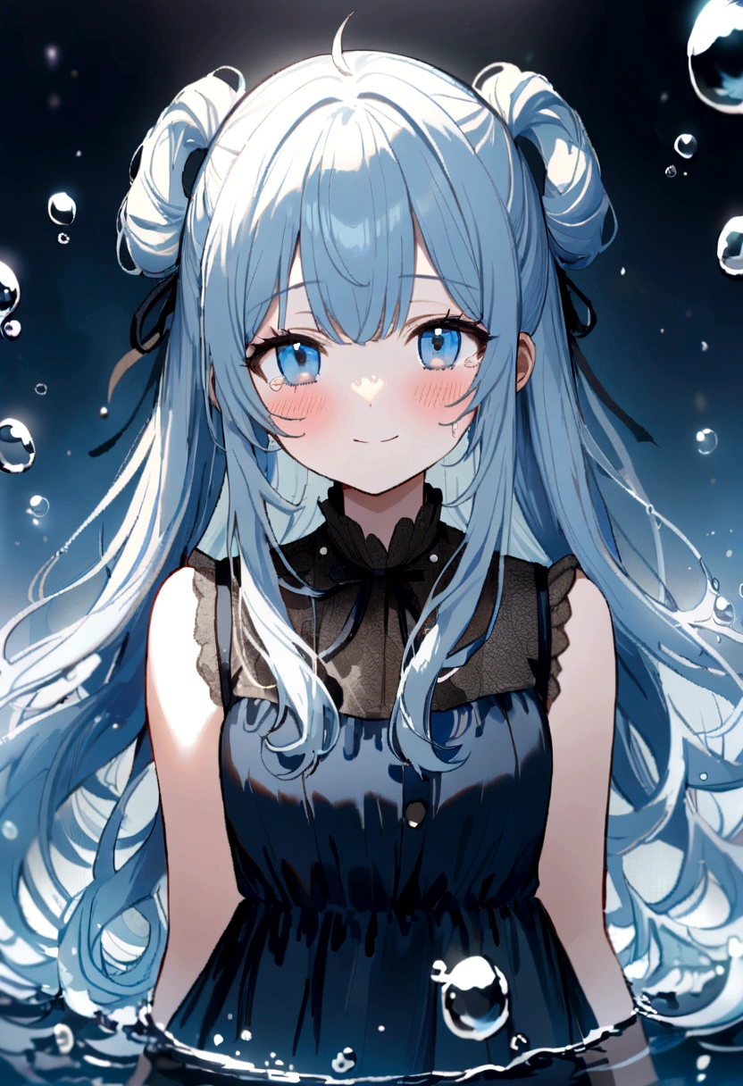 masterpiece, best quality, extremely detailed, (illustration, official art:1.1),adorable face、 1 girl ,(((( light blue long hair)))),pale blue hair,, long hair、 ((blush)) , cute face, big eyes, masterpiece, best quality,(((((a very delicate and beautiful girl))))),Amazing,beautiful detailed eyes,blunt bangs((((little delicate girl)))),tareme(true beautiful:1.2), sense of depth,dynamic angle,toddler,, affectionate smile, (true beautiful:1.2),,(tiny 1girl model:1.2),)flat chest、(Masterpiece),(((full bodyesbian))), (Best quality), (Ultra detailed),(disheed hair),(illustration), (1girll), (Fashionable clothing), schoolgirls, Fashion model, (Simple background),Beautiful and delicate eyes，Delicate beauty，afloat，（high saturated），（Colorful splashes），Colorful bubbles，（Shine），Focus on the face，，By bangs，Hair rings，Floating flowers，floated hair，（Shiny），best illuminate，Best shadow，Speak with a smile,one girl, best quality, (hyper detailed:1.8), visual novel, water drop, blue scale, sunlight, , , crying,