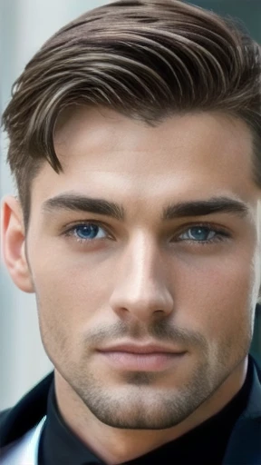beautiful of German men focus on face photo of color.