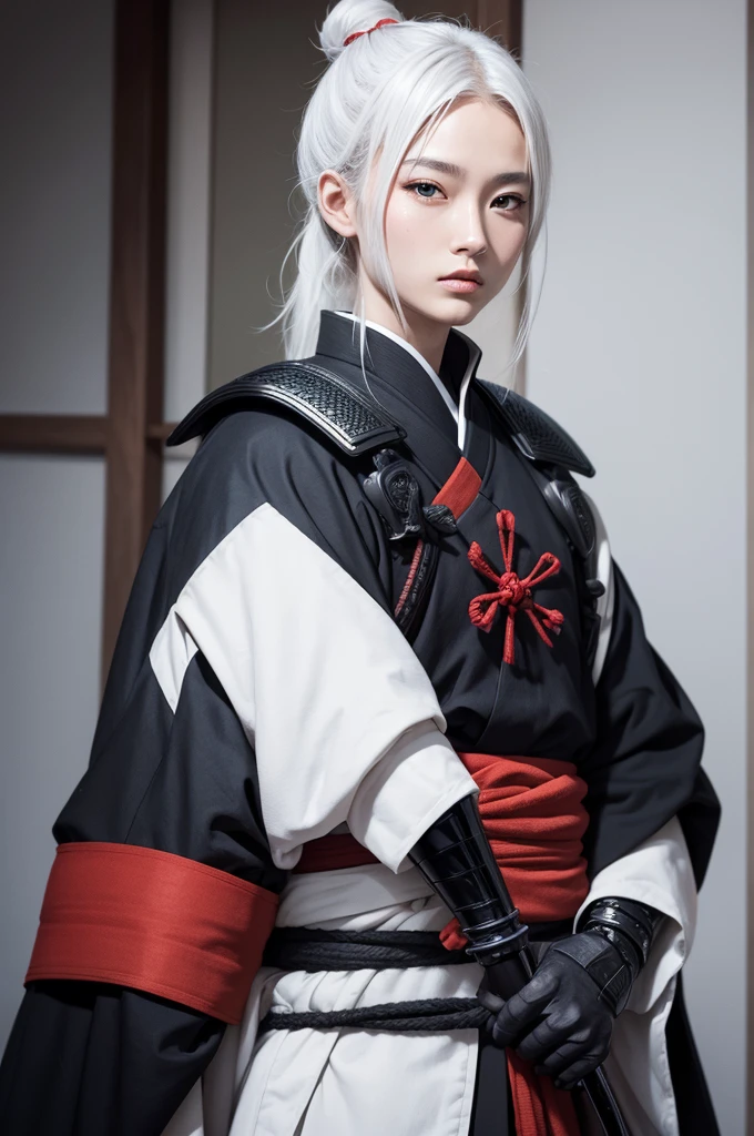 Harengon ronin, skin white, samurai,