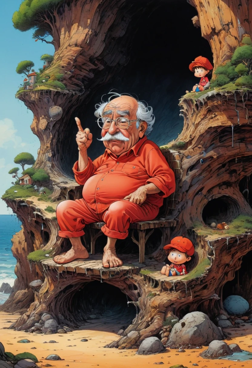 Nesting, Inspired by Sergio Aragonés, Highest quality, masterpiece, 8K
