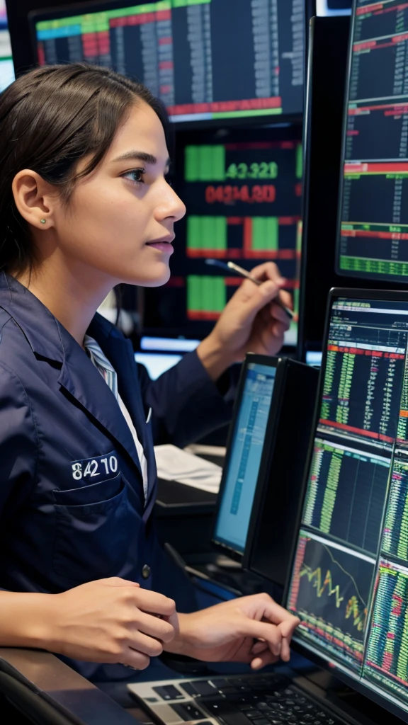A person trading in stock market 