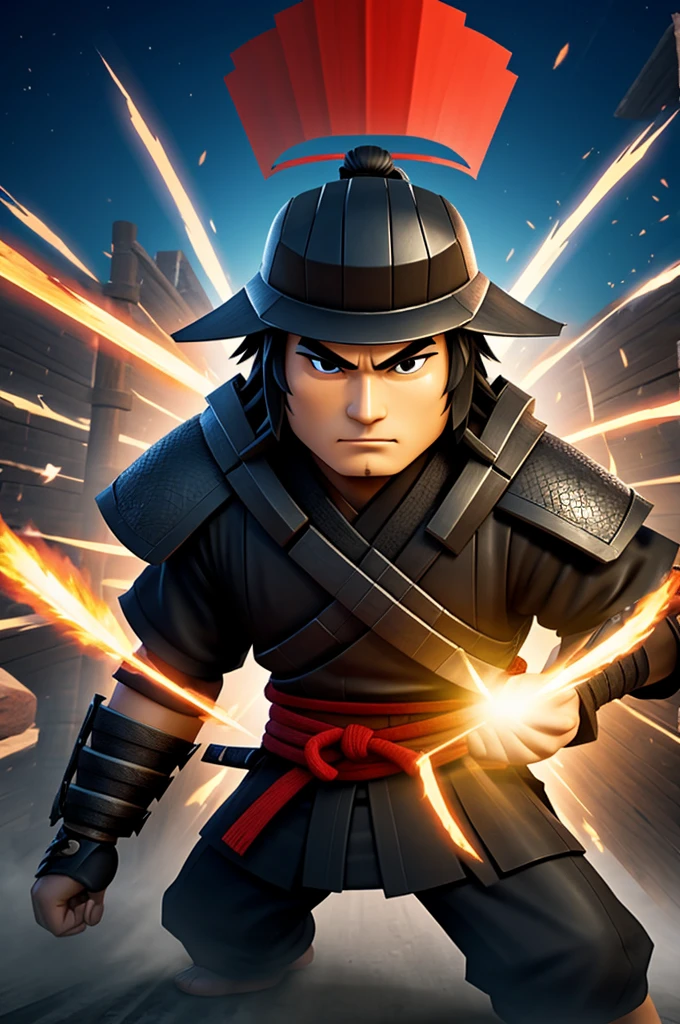 Fight samurai in Roblox with power